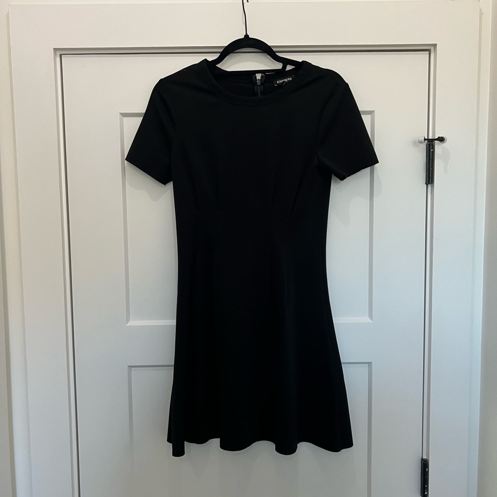 Express Black Mini Dress with Short Sleeves